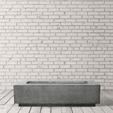 Prism Hardscapes - Tavola Series 72 Narrow Rectangular Concrete Fire Pit Table - Fire Pit Stock